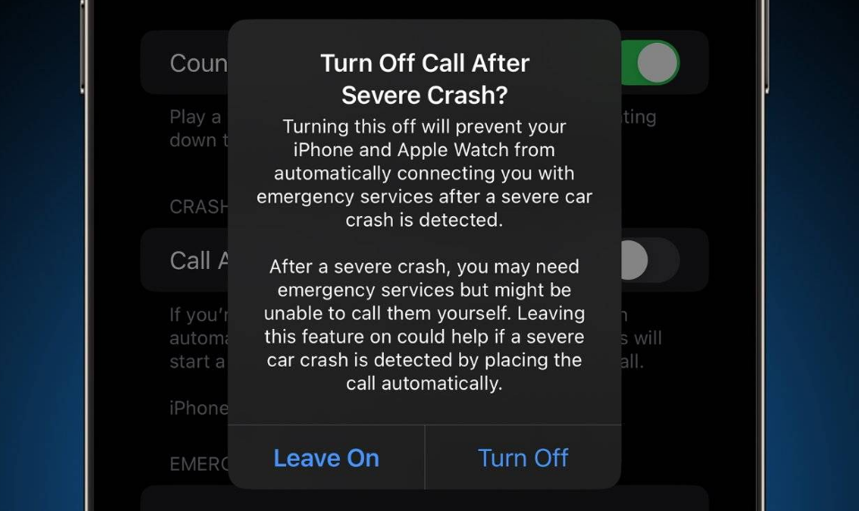 赵县苹果14维修分享 iPhone 14 和 Apple Watch 上关闭崩溃检测 